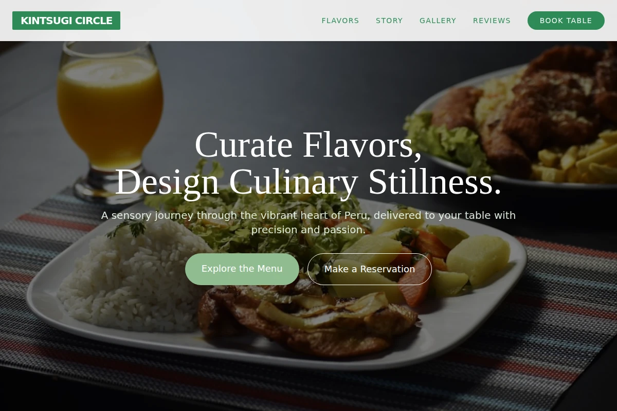 Expansive Peruvian Food